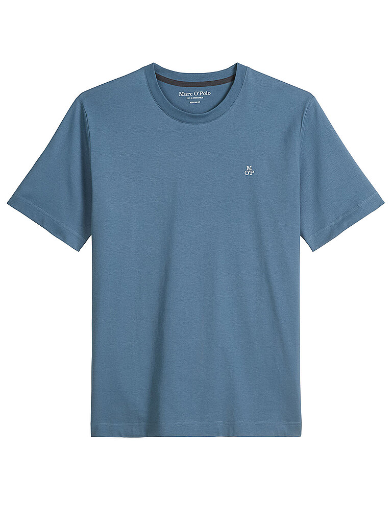 Langarmhemd MARC O'POLO "aus reinem Leinen", Herren, Gr. M, Normalgrößen, provincial blau, Obermaterial: 100% Leinen, unifarben, regular fit normal, Doppelmanschette, Hemden 6